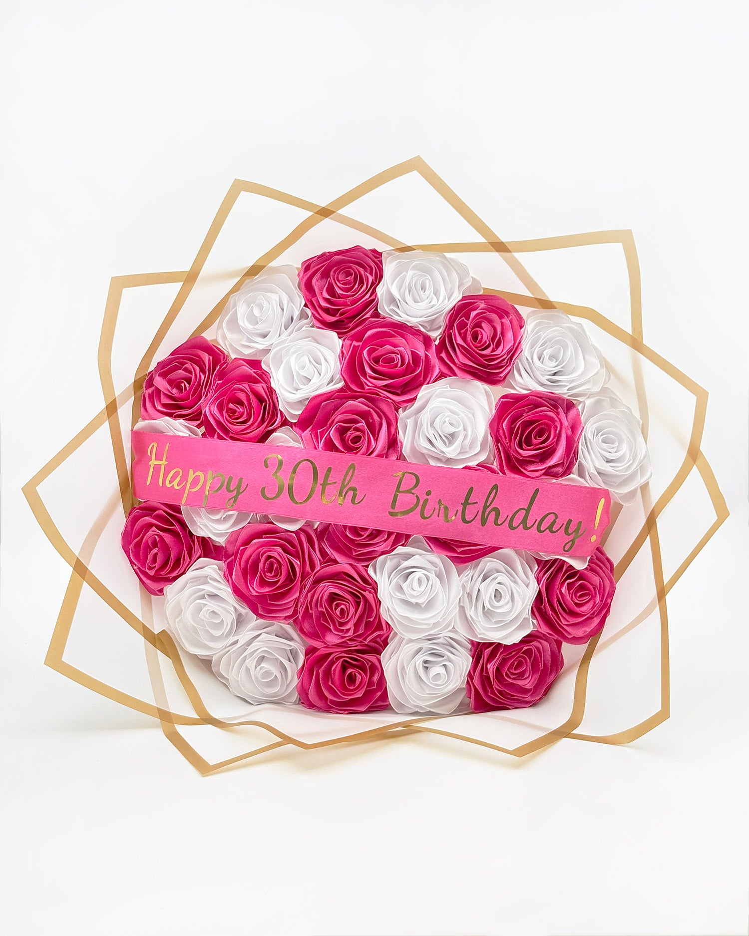 Satenast šopek rožnata harmonija